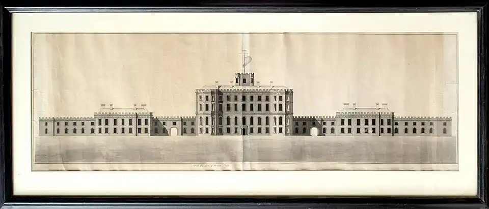 North elevation by John Baxter (1769)