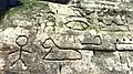 Miscellaneous symbols, including a sphinx and the Eye of Horus