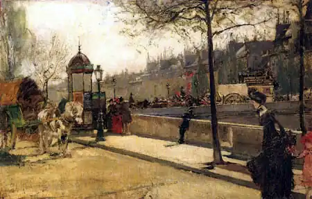 Parisian quay, 1885
