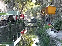 The Quai de la Fontaine in Goudargues