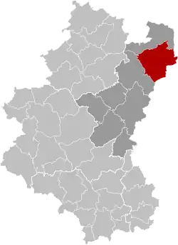 Location of Gouvy in Luxembourg province