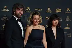 Rigoberta Bandini at the 39th Goya Awards in 2025, from left Navarro, Ribó and Memé