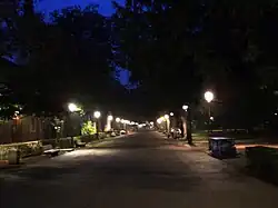 Main alley at night
