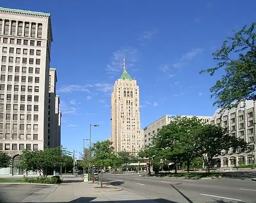 Looking west