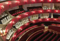 The 700-seat auditorium at Grange Park Opera