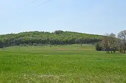 Fields and hills along Burns Road