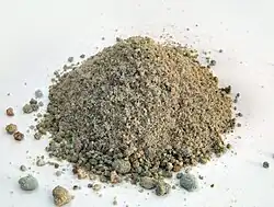 Sample of granulated slag