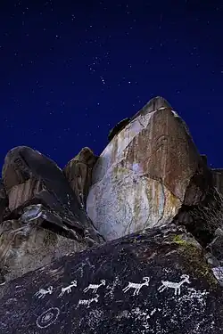 Bighorn sheep petroglyphs