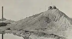 New slag dump c.1911, with electric 'motor' and slag ladle wagon.