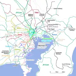 Image 41Map of operators in Greater Tokyo Area (from Transport in Greater Tokyo)