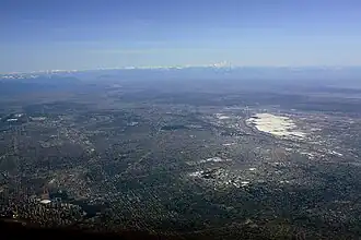 Aerial view of the region