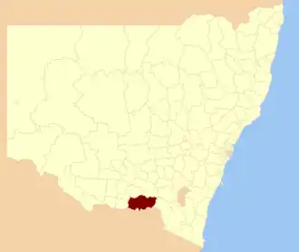 Location in New South Wales