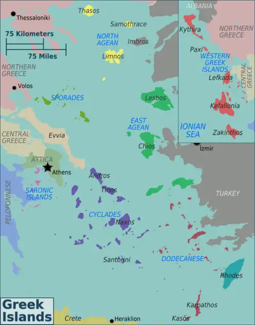Image 25Regions of the Greek islands (from List of islands of Greece)