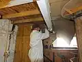 2) Wheat is fed into the grain cleaner