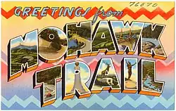 Tichnor Bros. large-letter postcard  1940