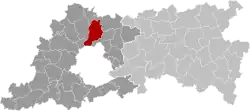 Location of Grimbergen in Flemish Brabant