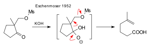 Fragmentation Eschenmoser 1952