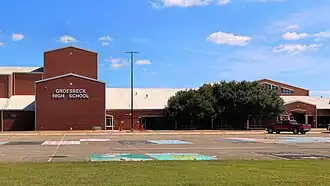 The front of Groesbeck High School