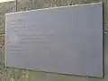 Commemorative inscription on the bridge, providing details of its construction