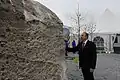 President Ilham Aliyev at the ceremony of Baku White City