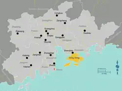 Detailed map of the Guangdong-Hong Kong-Macau Greater Bay Area
