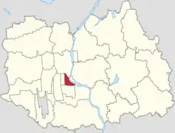 Location of Guangming Subdistrict within Shunyi District