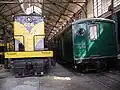 Diesel locomotive and carriage in GC Railway museum.