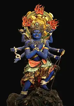 The Wisdom king Kundali, "The Dispenser of Heavenly Nectar"—manifestation of Buddha Ratnasambhava