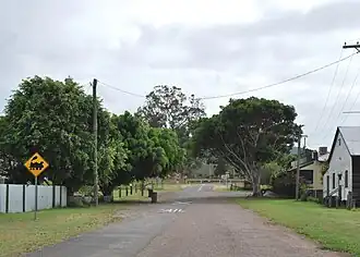 Main Street- looking towards the railway line. The Prince Alfred Hotel can be seen in the upper right.