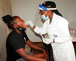 Image 23COVID-19 swab testing in Rwanda (2021) (from History of medicine)