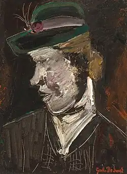Woman with a green hat, 1937, private collection