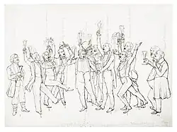 Drawing by Jan Nepomucen Gniewosz (1827–1892) from around 1860, commemorating the Spring of Nations in Galicia