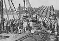 Bridge being rebuilt shortly before the fire of 1915