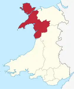 Gwynedd preserved county map