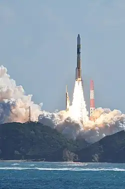 Liftoff of the H-IIA rocket carrying Himawari 8 on 7 October 2014