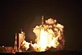 The H-IIB lifts off from the Tanegashima Space Center carrying HTV-1 in 2009.