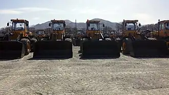 The parking of HWL 110-2 outside the production line