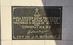 Inscription for J.R. Hutauruk