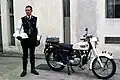 Hong Kong motor officer in 1967 with a Triumph 3TA