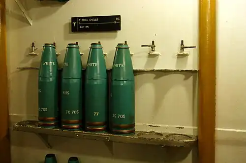Shell room on board HMS&nbsp;Belfast&nbsp;(C35).