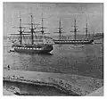 Photograph of Galatea, and HMS&nbsp;Challenger