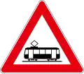 A31 Tramway crossing ahead