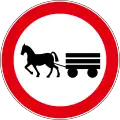 B18 No entry for horse-drawn vehicles