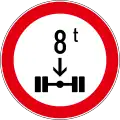 B25 Weight per axle limit