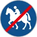 C20 End of riding path for horses