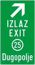 III-211.1 Exit sign board (motorways)