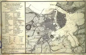 A mostly black-and-white map depicting several regions of a city