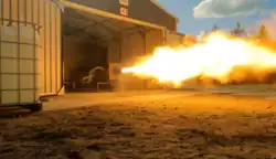 Hadfield Mk III rocket being tested