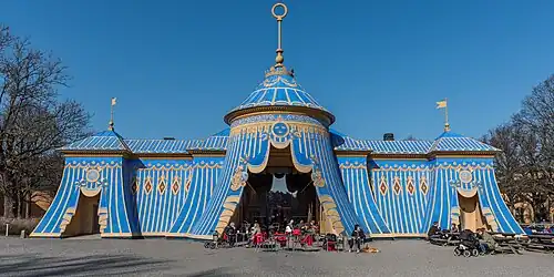 Islamic inspiration: Turkish Tent, Hagaparken, Stockholm, Sweden, by Louis Jean Desprez, 1787[34]