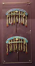 Kingfisher feather hairpin